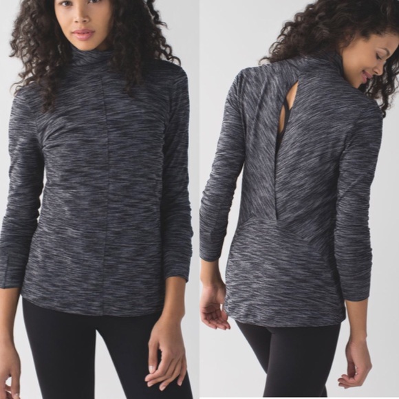 lululemon athletica Tops - Lululemon &go take-off long sleeve heathered black
